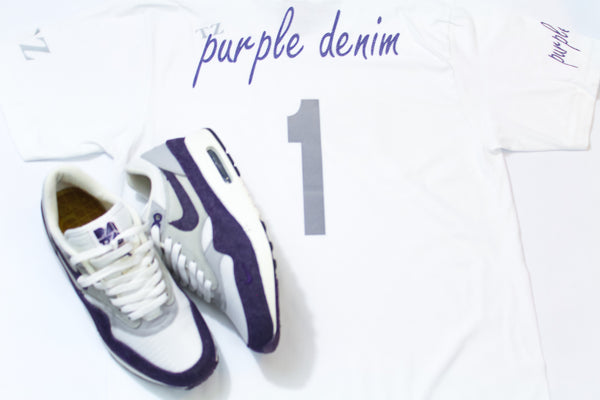 Foot-Balla T-Shirt - Patta "Purple denim print" Tee 2017