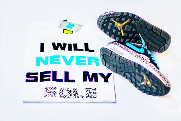 Foot-Balla Atmos Elephant print Tee "Never sell my sole"